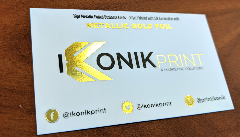 METALLIC FOILED BUSINESS CARDS